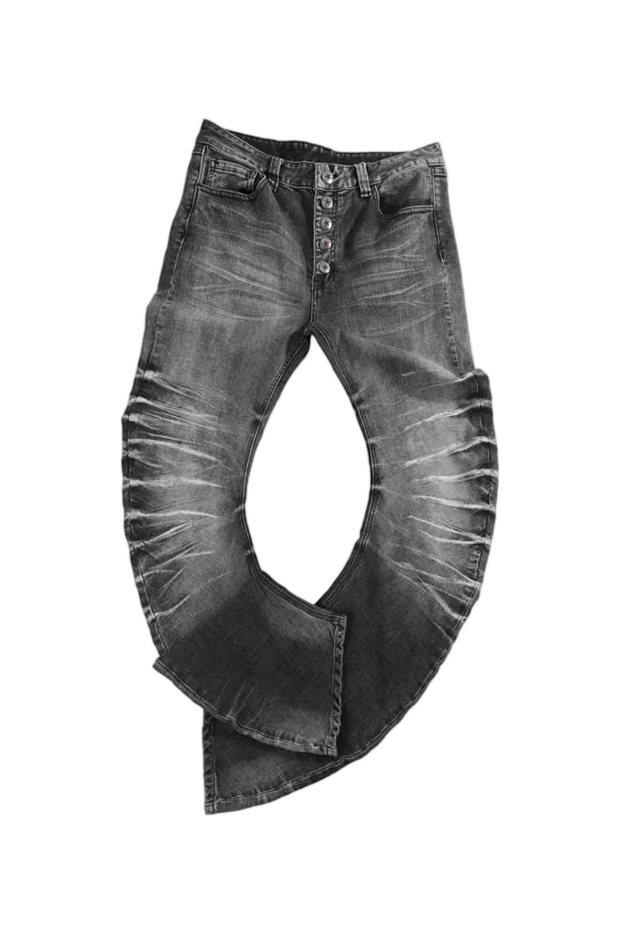 "Ripple" Stacked Bootcut Denim