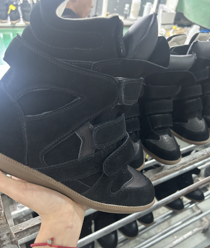 Zero7 "Beckett" leather wedge Sneakers