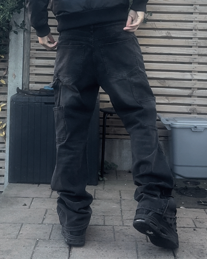 "Carpenter" Hem-zipped Flared Denim