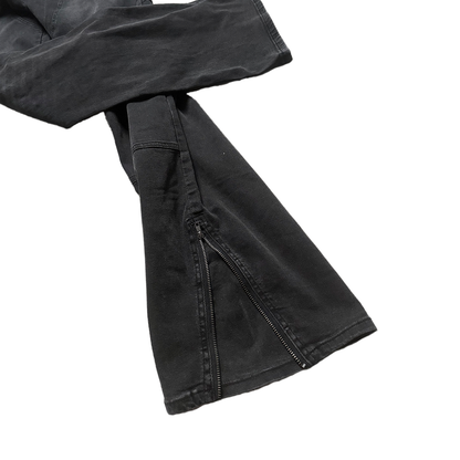 "Carpenter" Hem-zipped Flared Denim