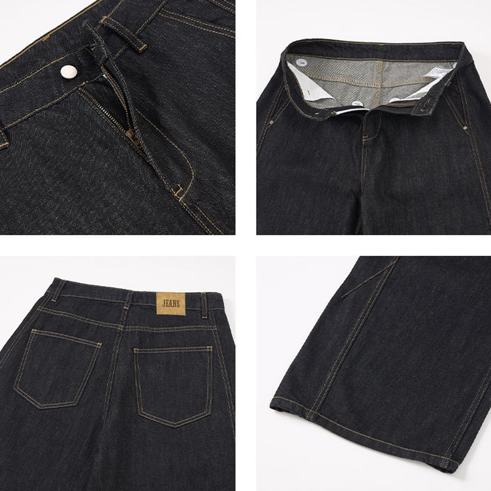 "Raw" Textured Jeans