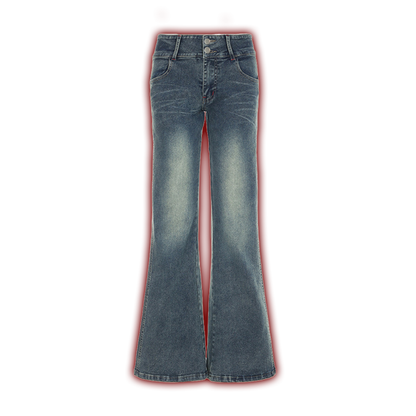 Duo-button Flared Jeans
