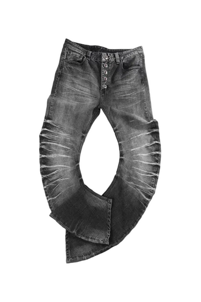 "Ripple" Stacked Bootcut Denim