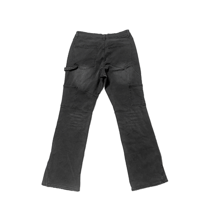 "Carpenter" Hem-zipped Flared Denim