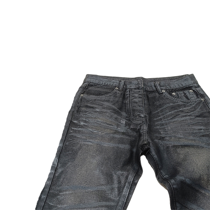 "Clawmark" Wax-coated Slim Denim