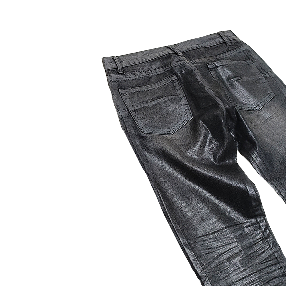 "Clawmark" Wax-coated Slim Denim