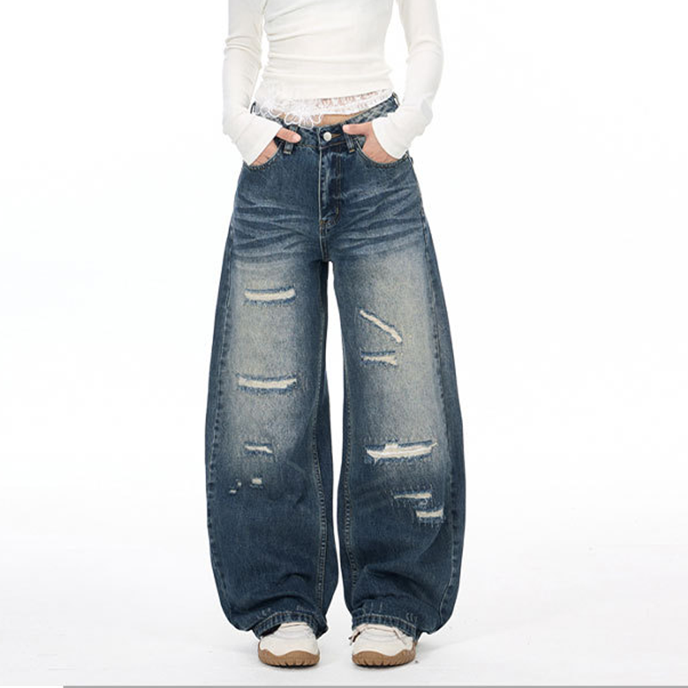 Signature Ripped Baggy Jeans