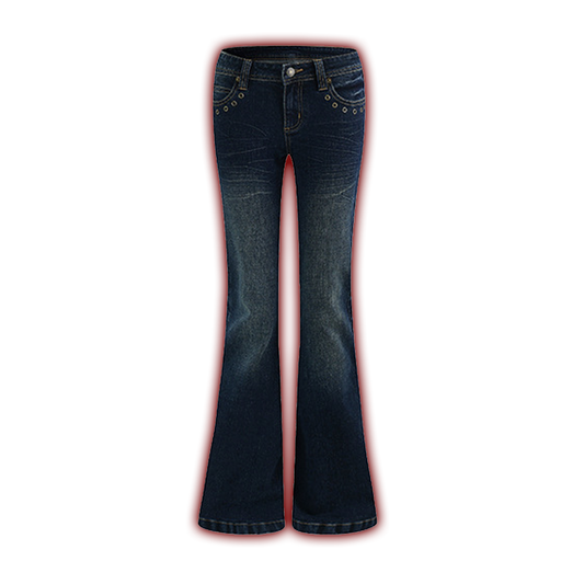 Signature Studded Bootcut Jeans