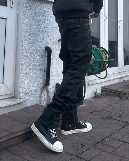 "Clawmark" Wax-coated Slim Denim